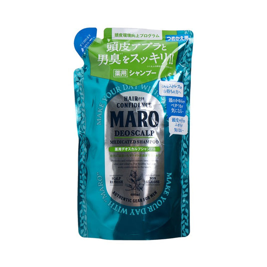 Storia MARO - 藥用無矽配方除臭淨油防脫洗髮露  400ml 補充裝